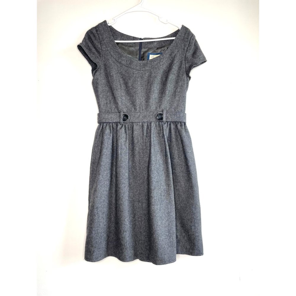 Emmelee Gray Wool Viscose Career Dress